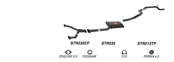 Redback Exhaust 2 1/2" Cat Back System for Ford Fairmont (01/1998 - 09/2002), Falcon (01/1998 - 06/2000) - Brixton 4x4 - Buy Online Now!